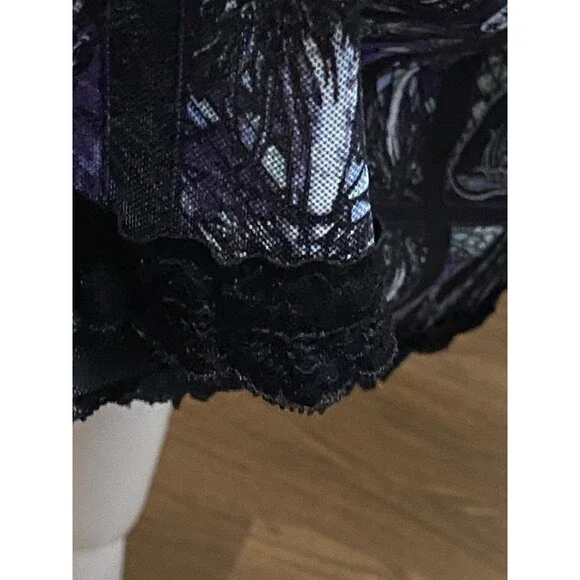 Hot Topic Cosmic Aura Sz MD Stained Glass Mesh Dress Whimsygoth Witch Sleeveless - Picture 9 of 16